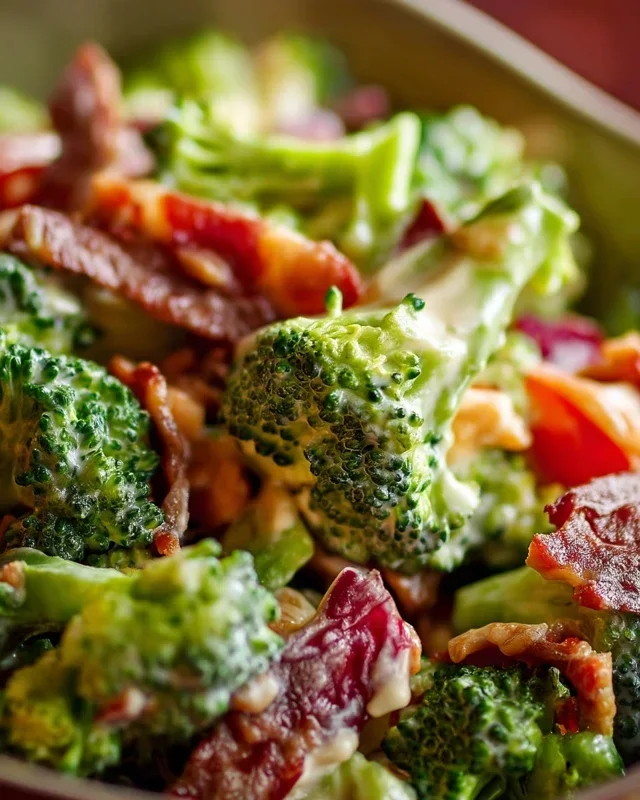 Broccoli Salad with Beef Beef Bacon Recipe