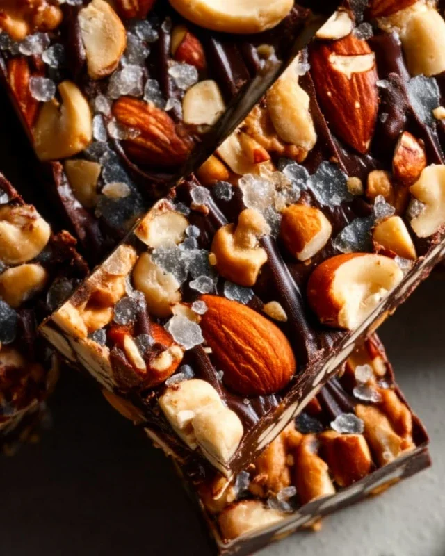 Dark Chocolate and Sea Salt Nut Bars