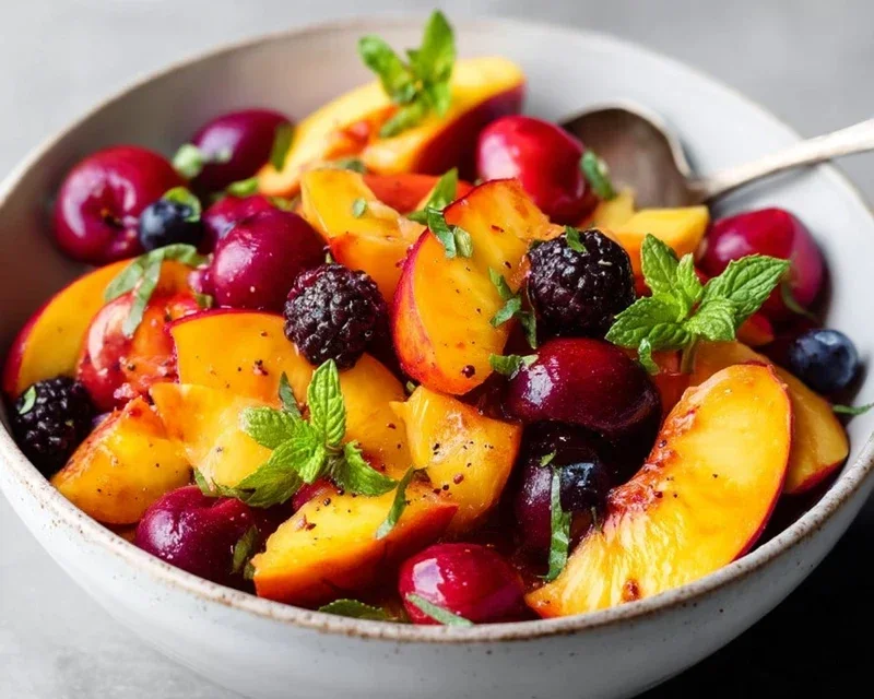 Summer Peach Fruit Salad