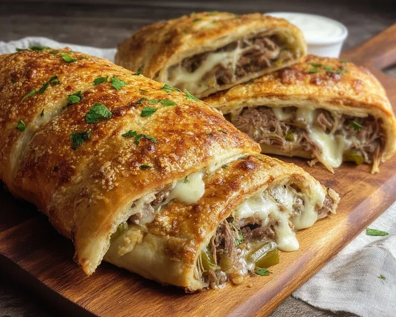 Philly Cheesesteak Stromboli