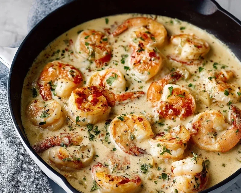 Creamy Garlic Shrimp (15 mins)