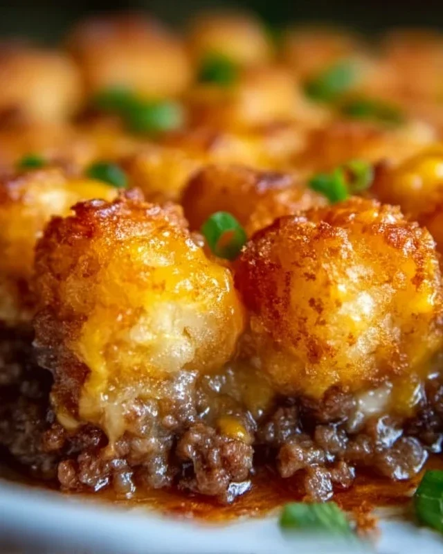 Tater Tot Casserole with Ground Beef