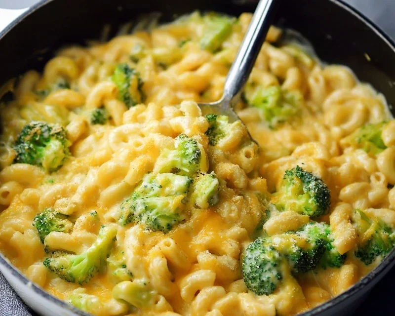One Pot Healthy Broccoli Mac and Cheese