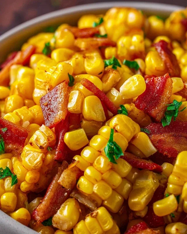 Fresh Corn and Beef Beef Bacon Side Dish