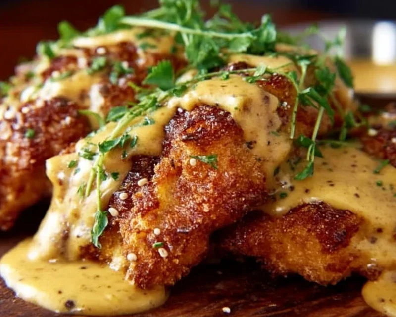 Pretzel Chicken with Mustard-Cheddar Sauce: An Amazing Ultimate Recipe