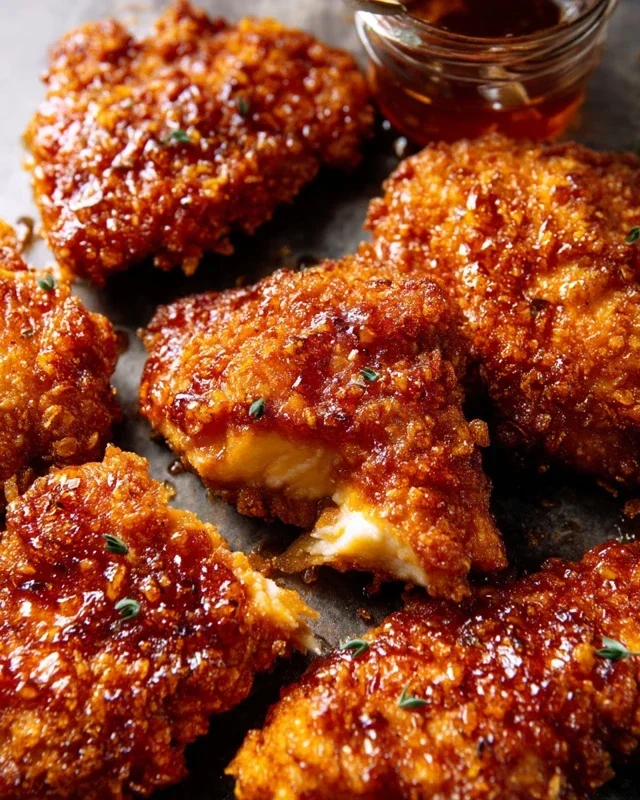 Baked Crunchy Hot Honey Chicken