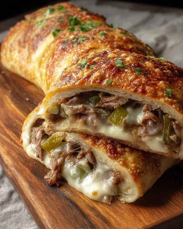 Philly Cheesesteak Stromboli
