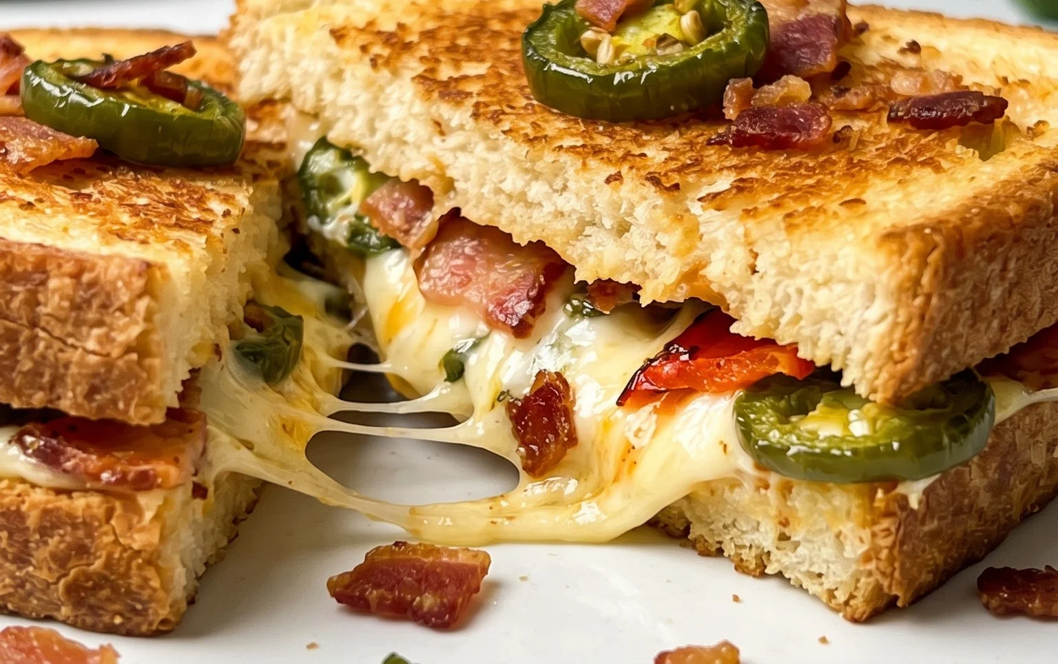 Roasted Jalapeño Popper Grilled Cheese