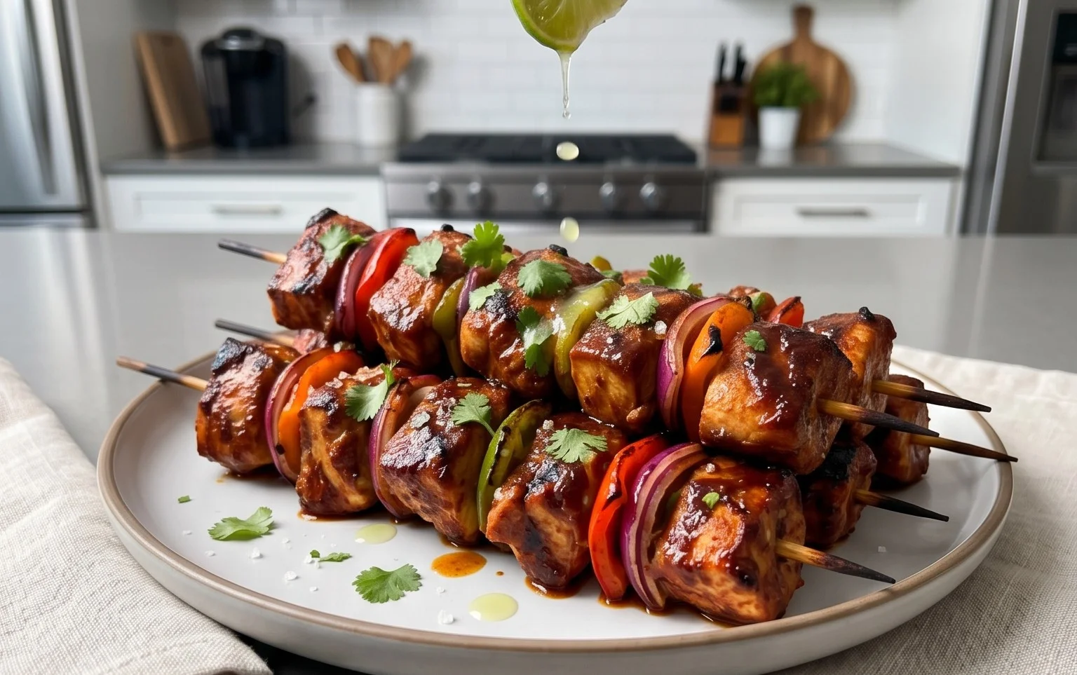 Mexican Barbecue Chicken Skewers