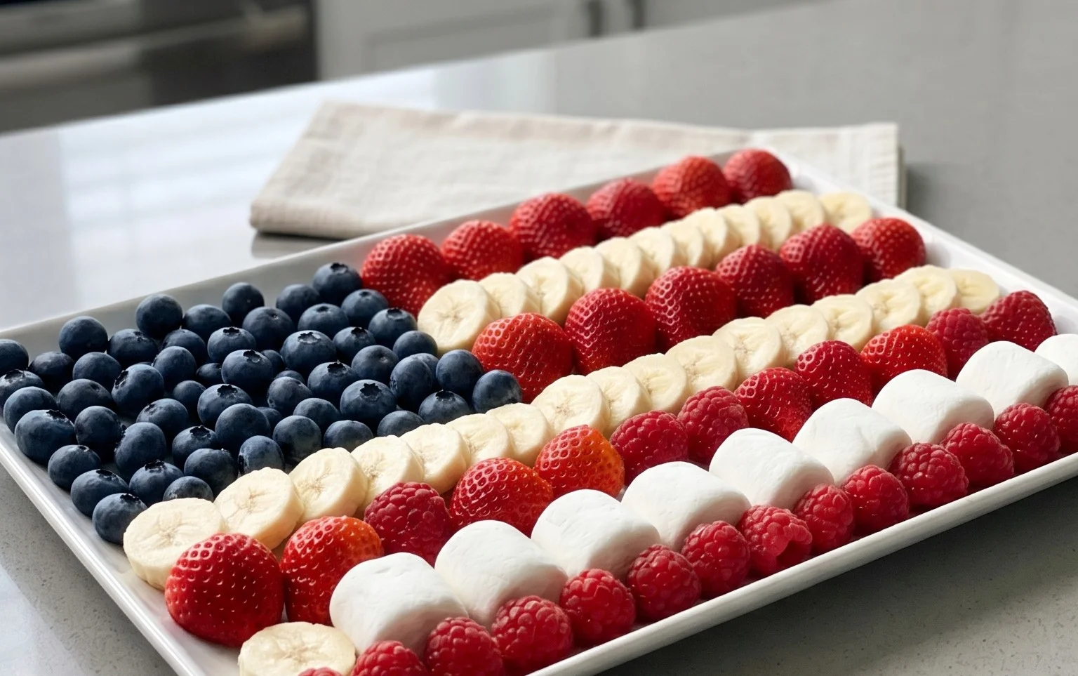 4th of July Fruit Platter Idea | How to Make an American Flag