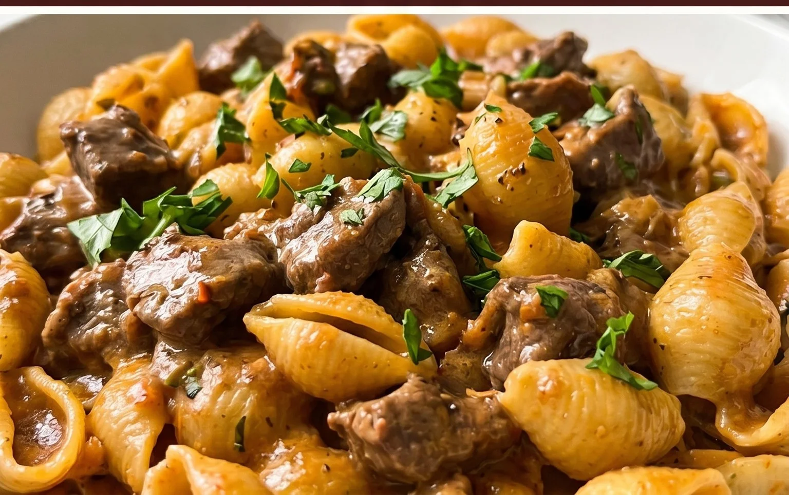 Creamy Beef and Shells