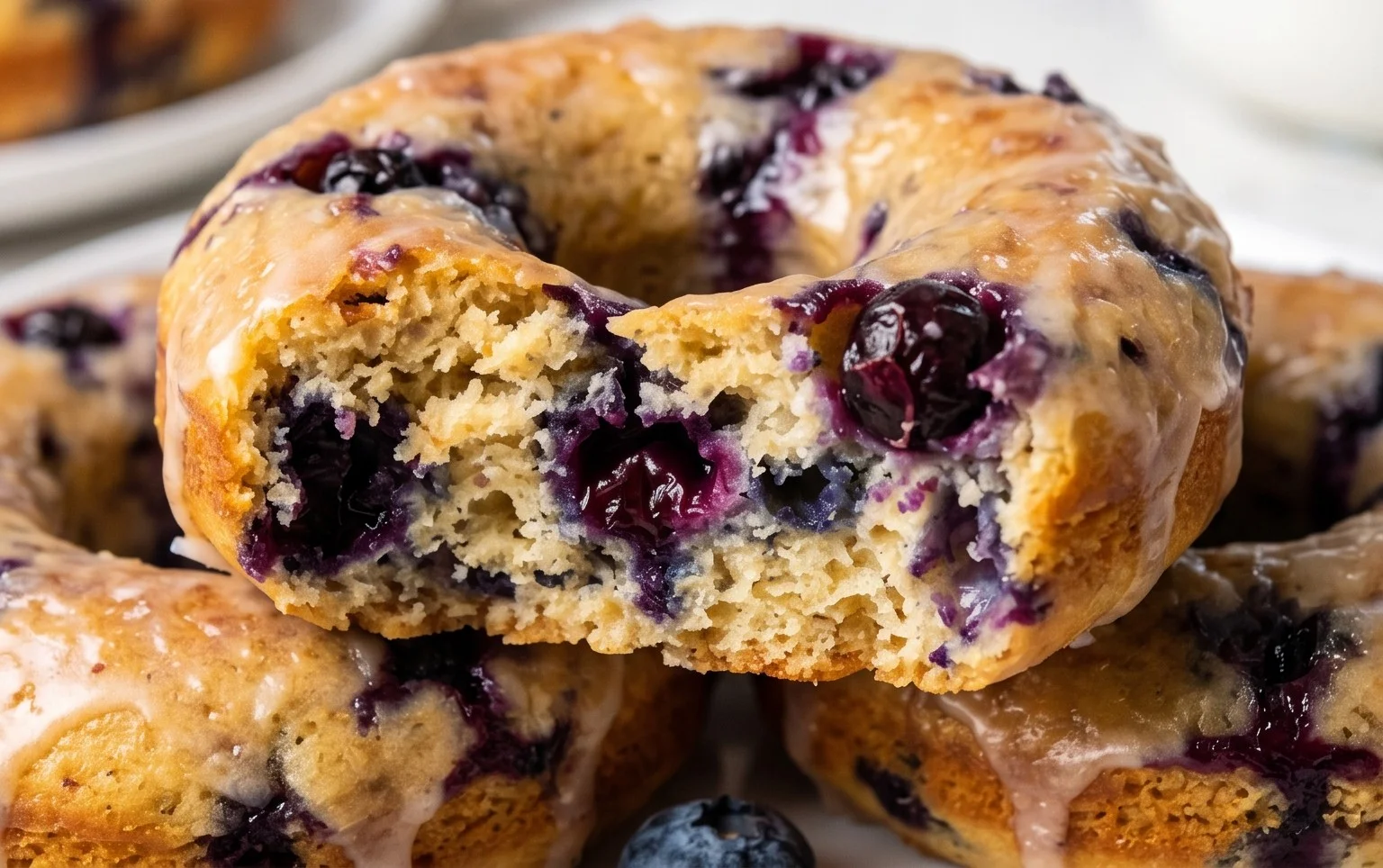 Wild Blueberry Cake Donuts