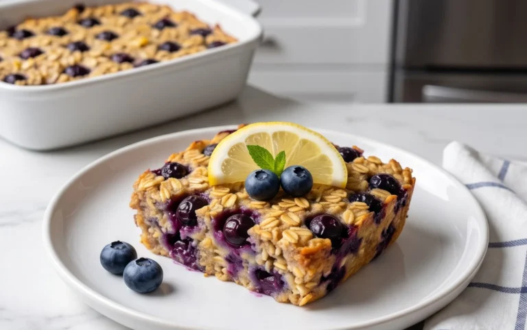Lemon Blueberry Baked Oats