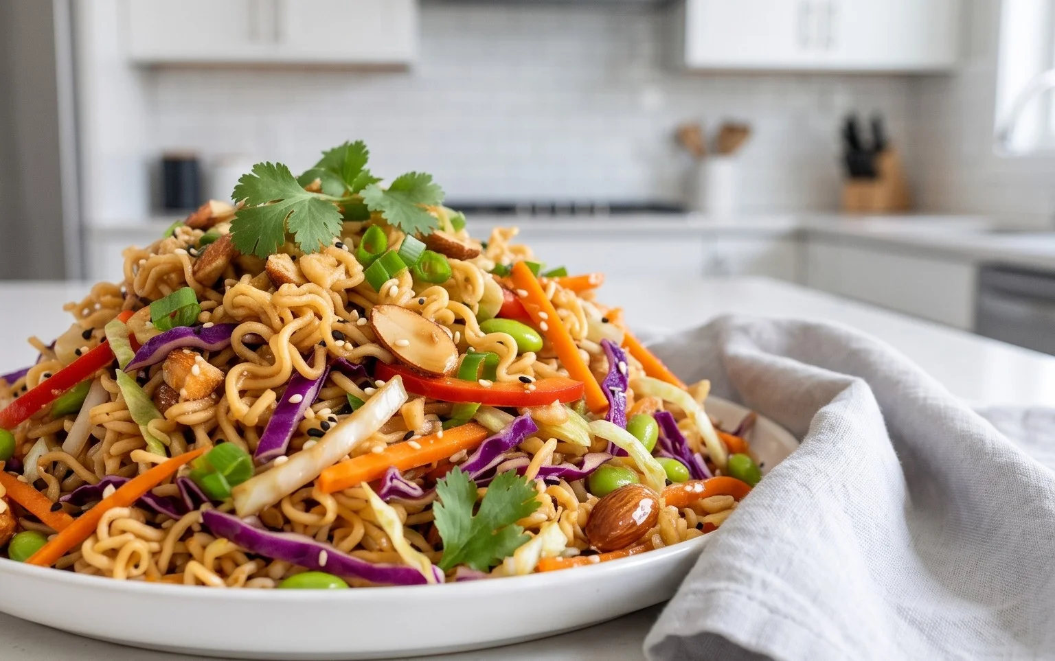 Crunchy Asian Ramen Noodle Salad Recipe