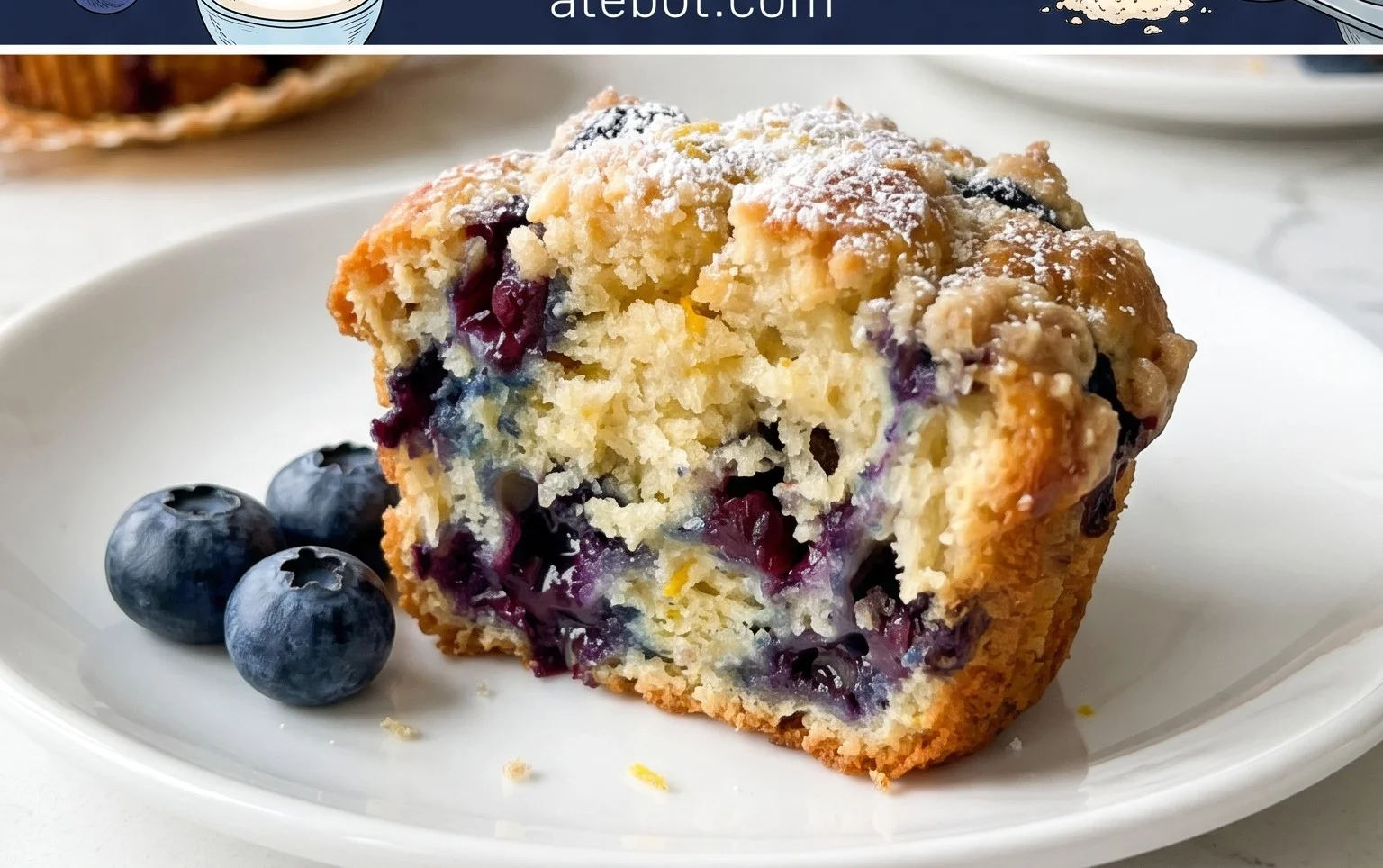 Sour Cream Blueberry Muffins
