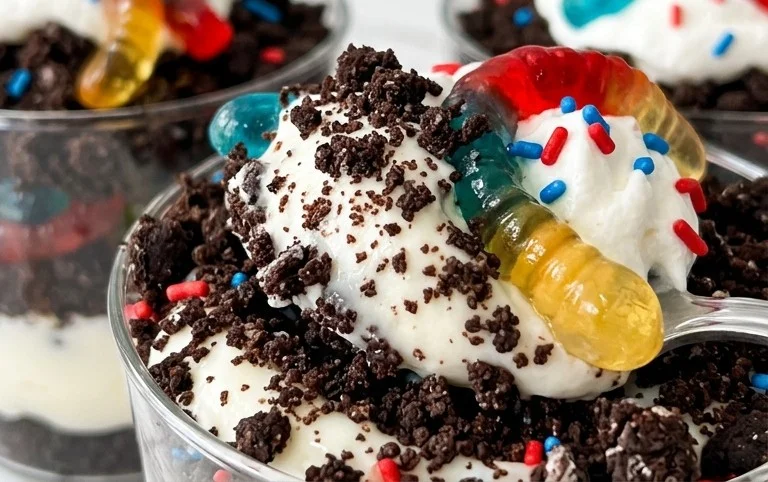 Red, White and Blue Dirt Cups