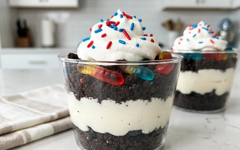 Red, White and Blue Dirt Cups