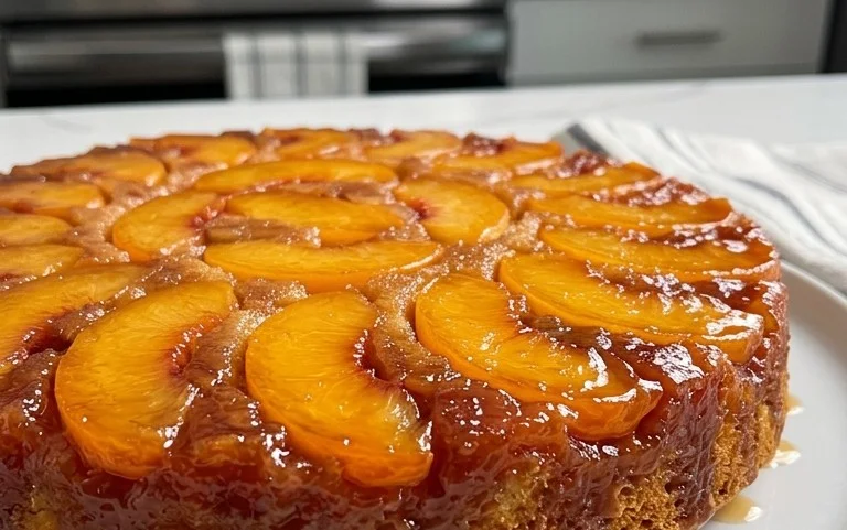 Peach Upside-Down Cake Recipe