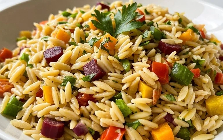 Rainbow Orzo Salad