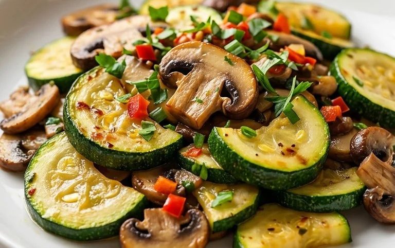 Skillet Zucchini and Mushrooms