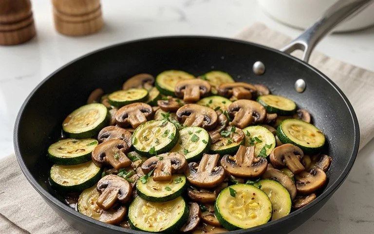 Skillet Zucchini and Mushrooms