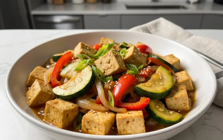 Zucchini Stir Fry With Tofu (Vegan)