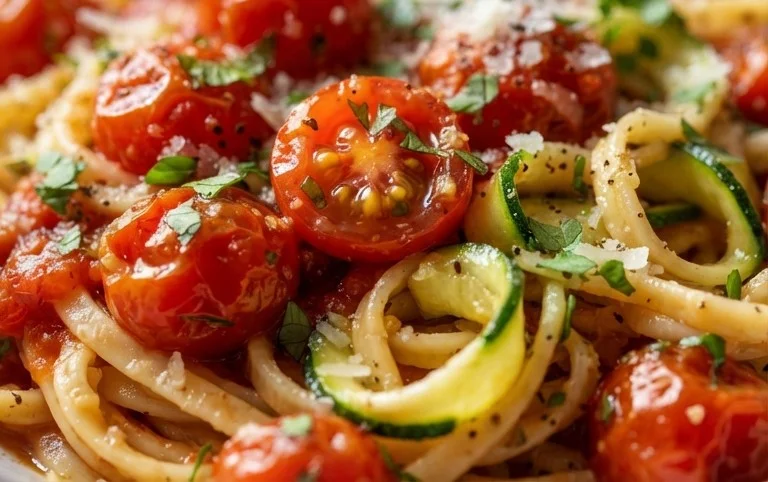 Healthy Tomato Zucchini Pasta