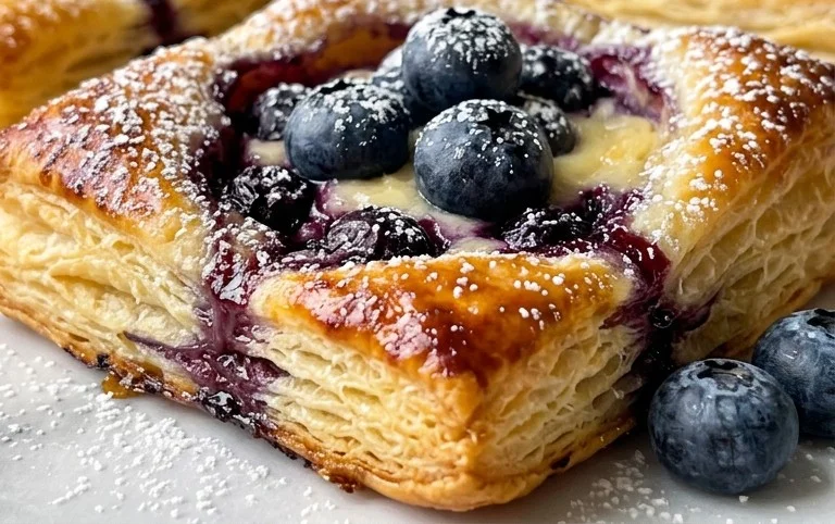Blueberry Cream Cheese Puff Pastry