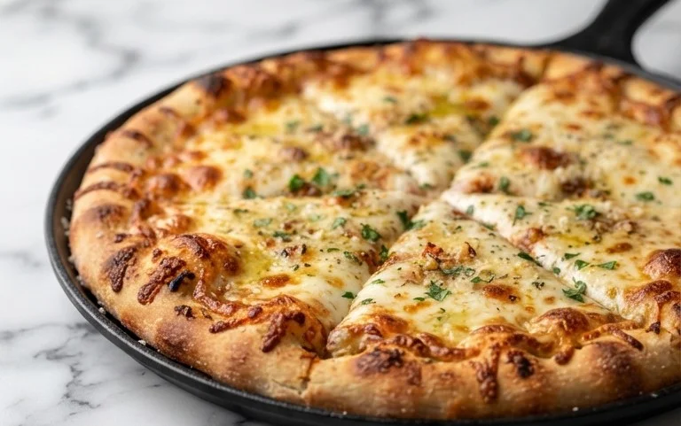 buttery garlic pizza
