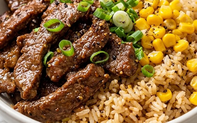 Beef Pepper Rice Bowl is a delicious meal option.
