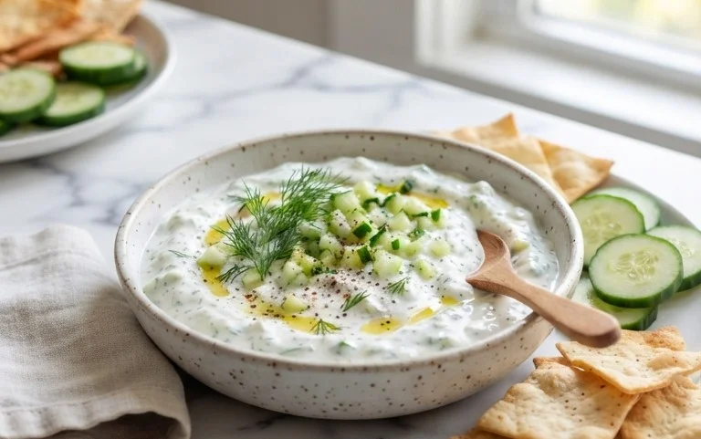 Cucumber Dip with Sour Cream and Dill