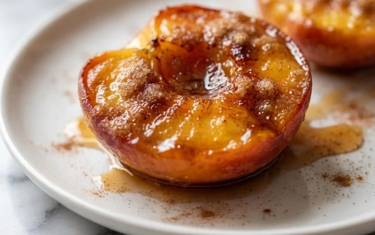 Cinnamon Sugar Baked Peaches