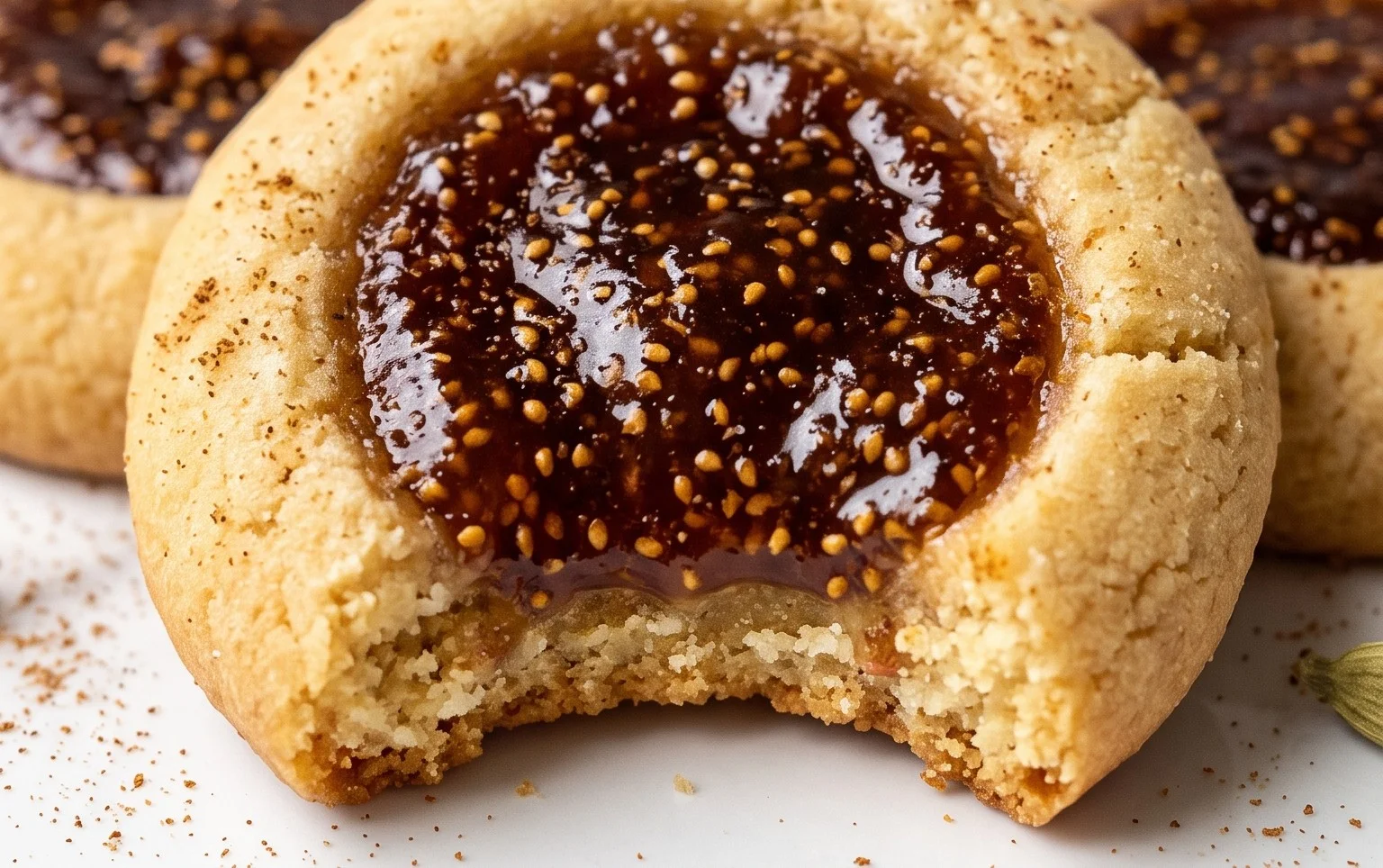 Cardamom Fig Thumbprint Cookies