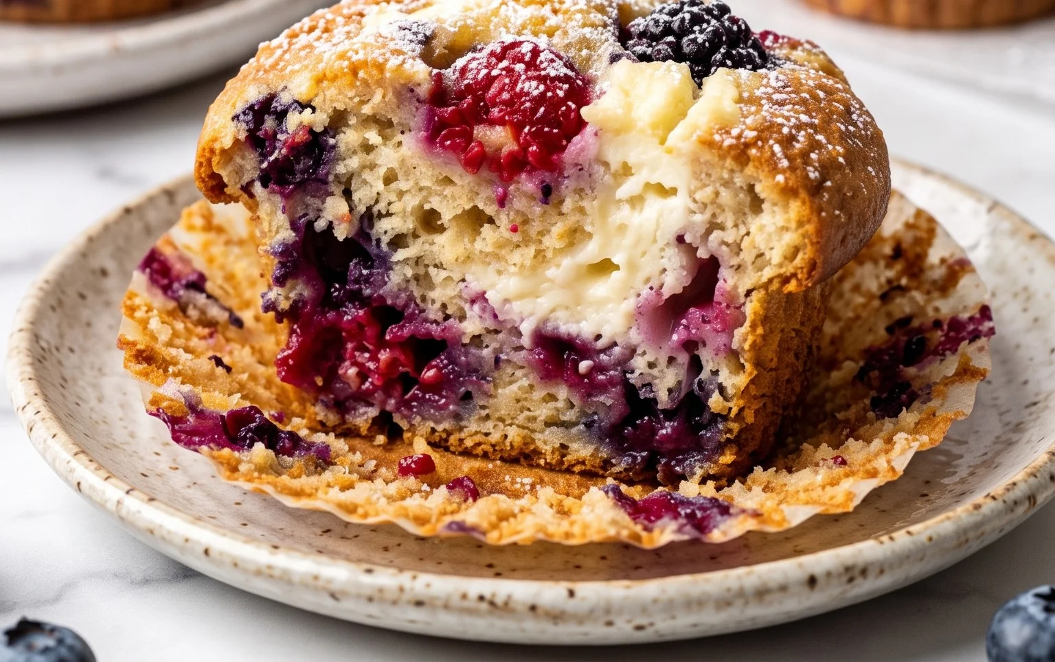 Berry Cream Cheese Muffins