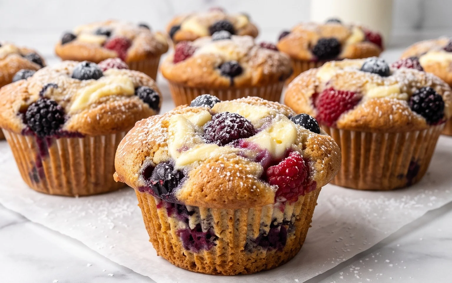 Berry Cream Cheese Muffins