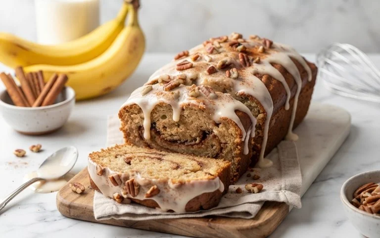 Cinnamon Roll Banana Bread