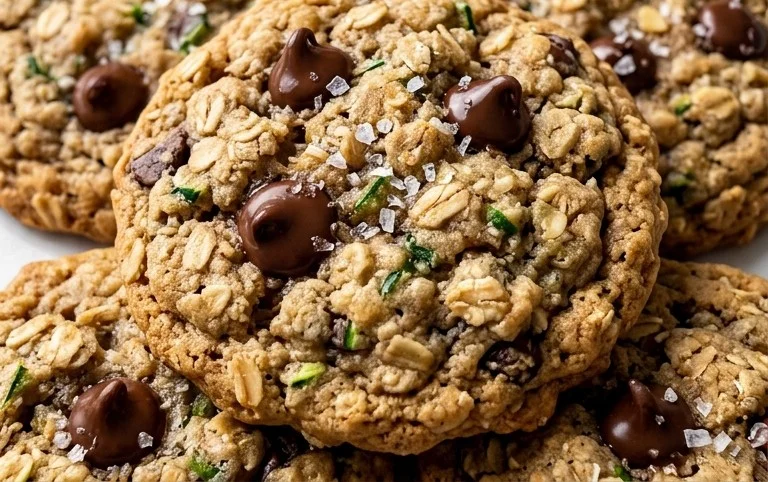 Homemade Zucchini-Oat Chocolate Chip Cookies