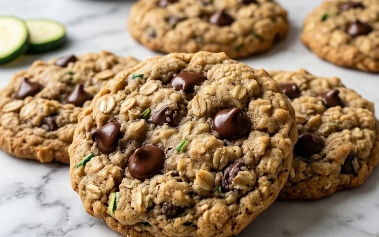 Homemade Zucchini-Oat Chocolate Chip Cookies