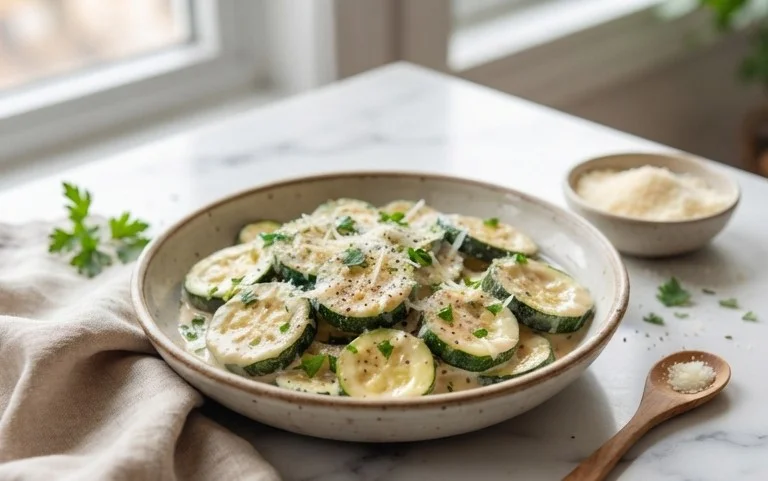Creamy Parmesan Zucchini