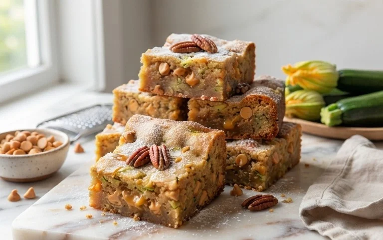 Chewy Butterscotch Zucchini Blondies