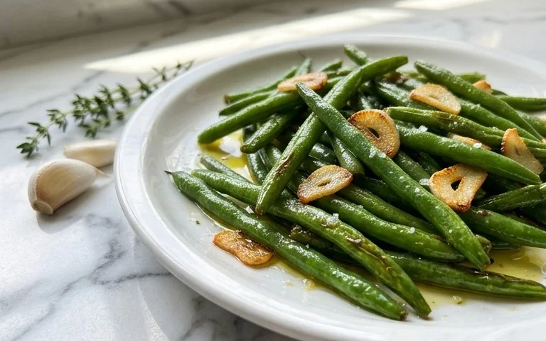 Sautéed Green Beans Recipe with Garlic