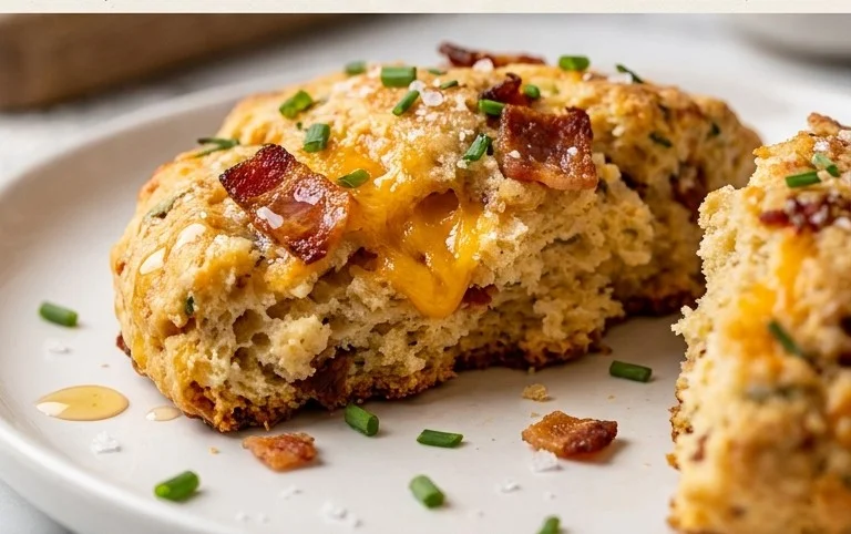 Beef Bacon Cheddar and Chive Scones