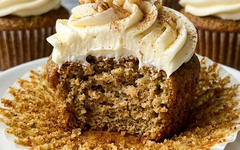 Zucchini Cupcakes with Cream Cheese Frosting