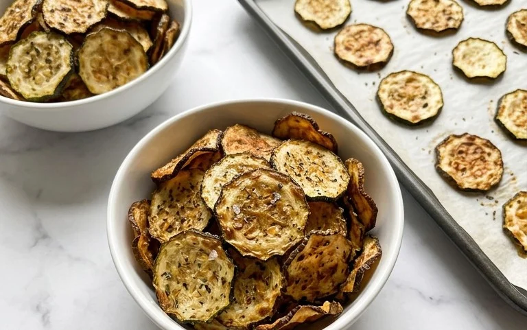 Crispy Baked Zucchini Chips