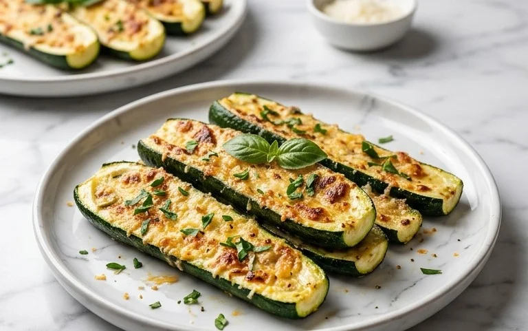 Oven Roasted Parmesan Zucchini