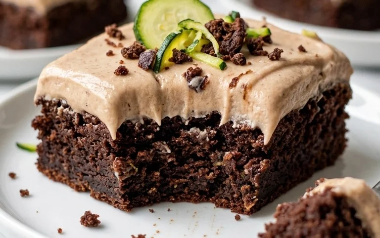 Zucchini Brownies with 1 minute Frosting!
